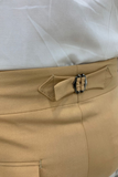 Men Formal Pant Beige Double buckle Trouser Wedding Pant Sainly