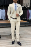 Men's 3 Piece Suit Off White Wedding Suit Dinner Suit SAINLY