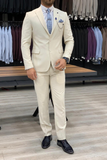 Men's 3 Piece Suit Off White Wedding Suit Dinner Suit SAINLY