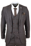 Men Brown Winter Suit | Tweed Three Piece Suit | Dinner Suit | Sainly
