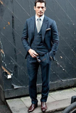 Men Tweed Blue Suit | Wedding Winter Suit | Groom Winter Suit | Sainly