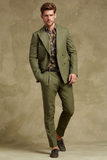 Men Three Piece Suit Green | Wedding Suit | Dinner Suit | Sainly