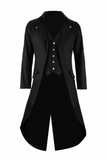 Men's Handmade Black Steampunk Tailcoat Jacket, Victorian Coat, Free Shipping