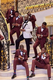 Men's Maroon & White Tuxedo Wedding Suits