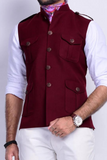 Four Pocket Light Maroon Jacket
