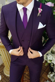 Men Slim Fit 3 Piece suit | Purple Wedding suit | Dinner Suit | Sainly