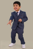 Blue 3 Piece Suit Boy | Kids wedding Suits | Formal Wear | Sainly