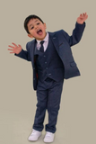 Blue 3 Piece Suit Boy | Kids wedding Suits | Formal Wear | Sainly