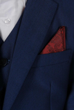 Kids Navy Blue 3 Piece Suit | Boy Wedding Suit | Party Wear Suit | Sainly