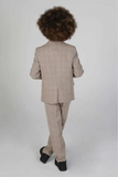 Kids Brown Tweed Suit | Boys Wedding Suit | Slim Fit Suit | Sainly