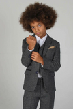 Kids Grey Tweed Suit | Boys Wedding Suit | Slim Fit Suit | Sainly