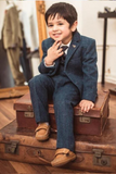 Boys Navy Blue Tweed | 3 Piece Suit Wedding | Party Suit | Sainly