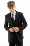 Black Kids Suits | Boys Slim Suit | Wedding Outfit for Boys | Sainly