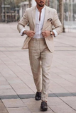 Men beige 2 Piece Suit | Winter Wedding Suits | Dinner Suit | Sainly