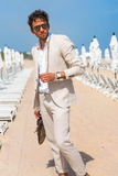 Men beige 2 Piece Suit | Winter Wedding Suits | Dinner Suit | Sainly