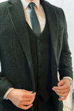 Men Green Tweed Suit | Winter Suits | Dinner & Party Wear | Sainly