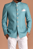 Indian Maharaja Suit Blue Jodhpuri Bandgala Suit Wedding Suit Sainly