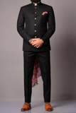 Black Designer Bandhgala Jodhpuri Suit Indian Style Formal Wear Sainly