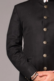 Black Designer Bandhgala Jodhpuri Suit Indian Style Formal Wear Sainly