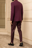 Maroon Jodhpuri Suit Bandhgala Suit Wedding Formal Suit Sainly