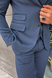 Men Blue Suit 3 Piece Suit Beach Wedding Suit Slim Fit Suit Sainly