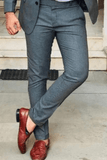 SAINLY Apparel & Accessories 26 Men Elegant Grey Pant Office Formal Wear Trouser Gift for Men Grey Trousers Groomsmen Gift