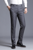 SAINLY Apparel & Accessories 26 Men Pants office Grey Casual straight suit pants men's formal pants men's dress party club dress pants