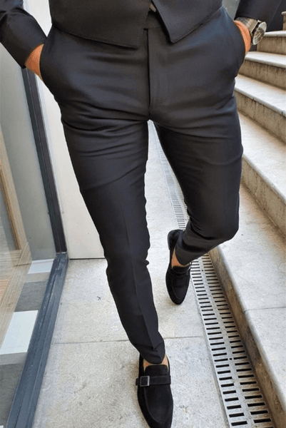 Men's Black Formal Pant For Classical Black Dress Pants Party Wear Trousers  pleated Trousers Dinner Wear Trouser Groomsmen Gift