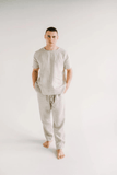 SAINLY Apparel & Accessories Natural Linen pants for men, Lounge pants, Summer outfit, Mans organic pants, Pajama trousers, Flax pant, Linen trouser, Yoga pants