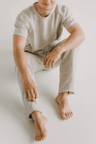 SAINLY Apparel & Accessories Natural Linen pants for men, Lounge pants, Summer outfit, Mans organic pants, Pajama trousers, Flax pant, Linen trouser, Yoga pants