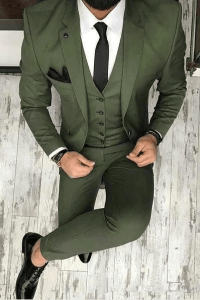 Men Suits Burgundy 3 Piece Slim Fit Men Formal Suit Men Clothing Weddi–  SAINLY