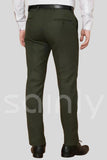 Men's Olive Green Formal Dress Pants