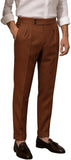 Men's Rust Gurkha Pleated Formal Trouser