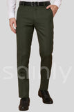 Men's Olive Green Formal Dress Pants