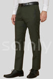 Men's Olive Green Formal Dress Pants