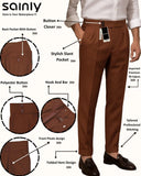 Men's Rust Gurkha Pleated Formal Trouser