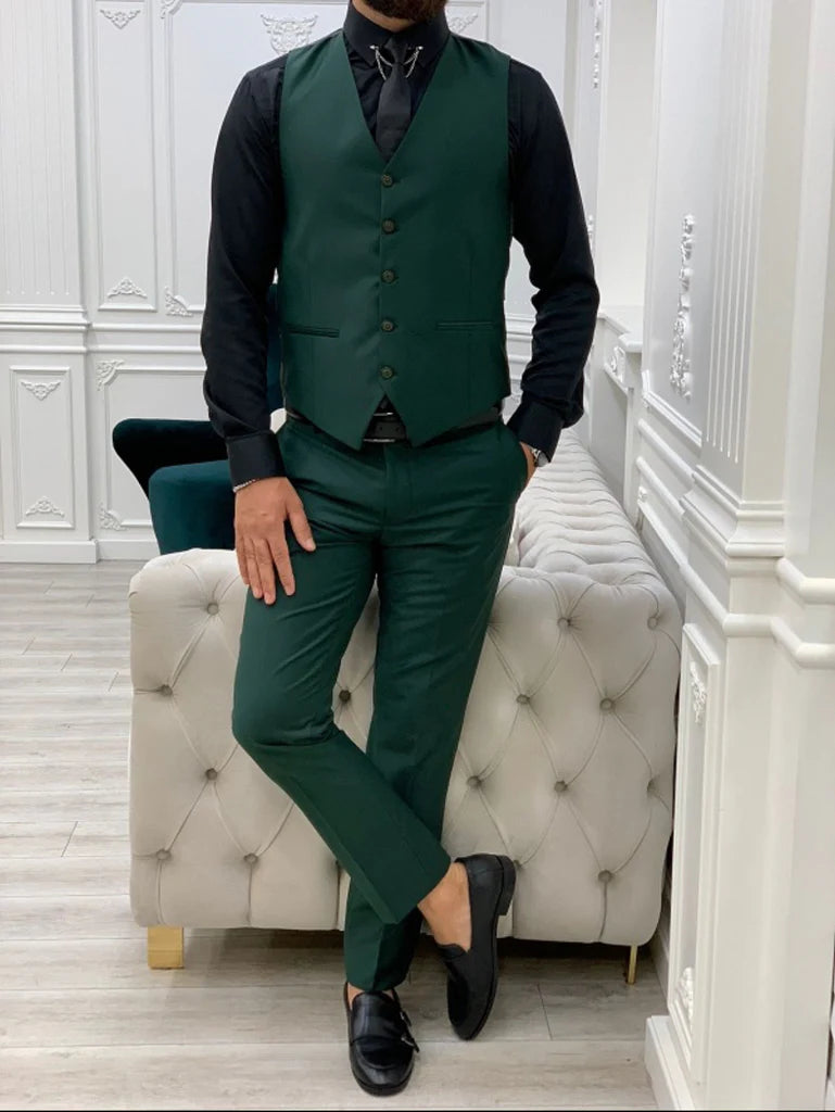 Men Emerald Green Vest Coat for Wedding 44 Men Emerald Green Vest Coat for Wedding 44