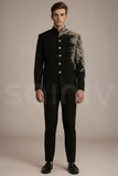 Stylish Black Jodhpuri Suit Men Designer Ethnic Reception Outfit