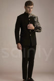 Men’s Black Embroidered Jodhpuri Suit For Wedding And Reception