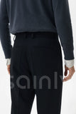 Black loose fit pants for men(Back)