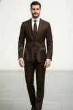 Men’s Brown Two-Piece Suit Wedding Wear Outfit (Front)