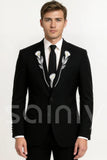 stylish-embroidery-suits-traditional-gatherings-black-suit-for-men
