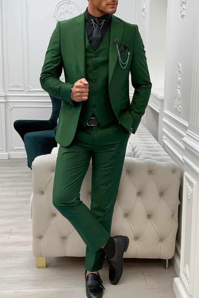 Green Wedding Suit For Him Forest Green Prom Wear Wedding Suit Dinner Suit Bespoke Mens Slim Fit Three Piece Suit 48 / 36 Green Wedding Suit For Him Forest Green Prom Wear Wedding Suit Dinner Suit Bespoke Mens Slim Fit Three Piece Suit 48 / 36