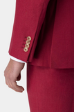 Men Red 3 Piece Suit Wedding Slim Fit Suit Two Button Dinner Suit Formal Party wear Bespoke