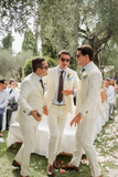 Men 2 Piece Suit Beige Wedding Suit Slim Fit Suit Sainly
