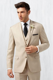 Men 3 Piece Suit Beige One Button Suit Wedding Suit Bespoke Sainly