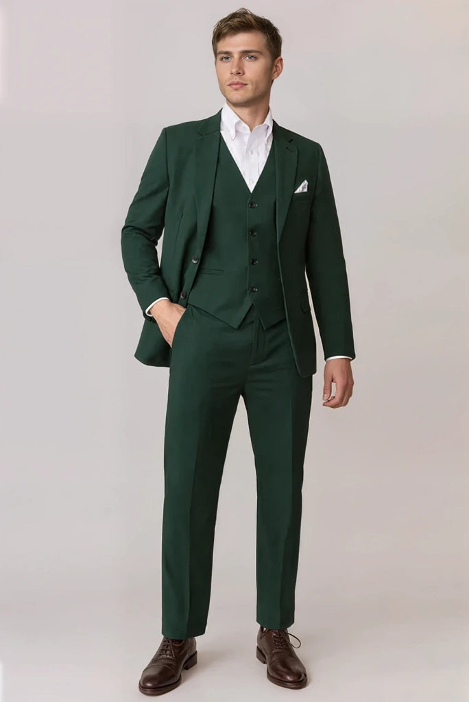 Men 3 Piece Suit Emerald Green Suit Dinner Suit Sainly 50 / Custom
