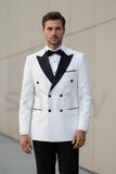 Men Tuxedo White Blazer (Front)