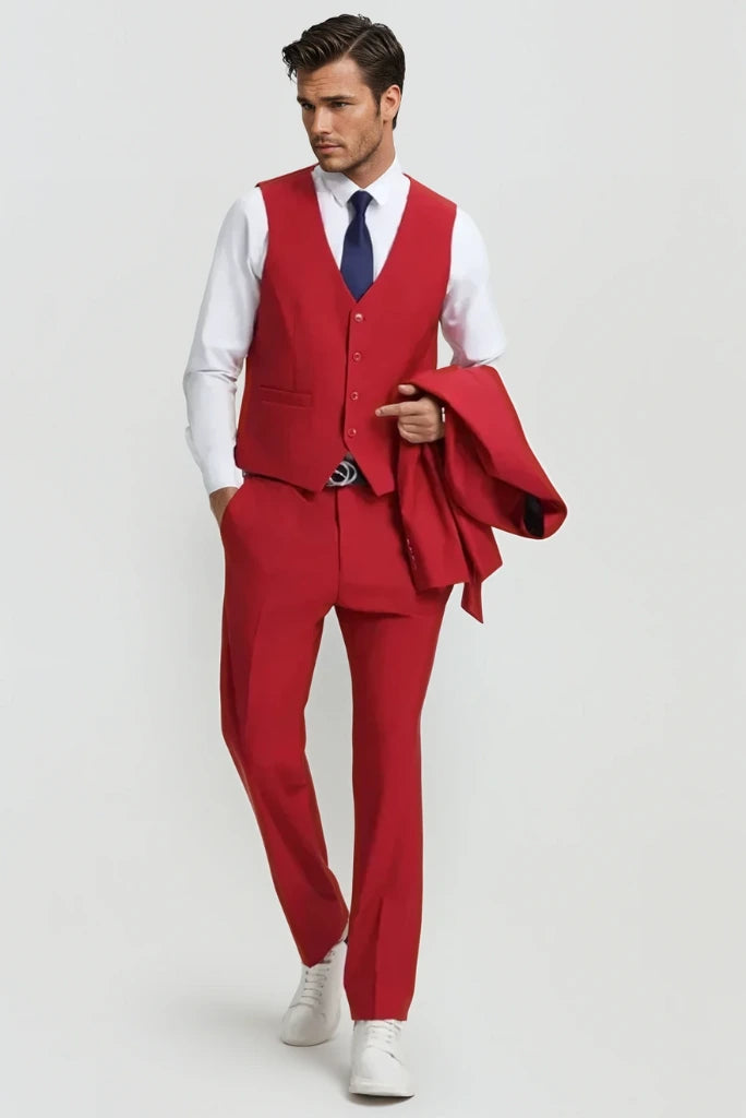 Red Waistcoat Mens Wedding Vest Coat Red Groomsmen Wear Sainly Red Waistcoat Mens Wedding Vest Coat Red Groomsmen Wear Sainly