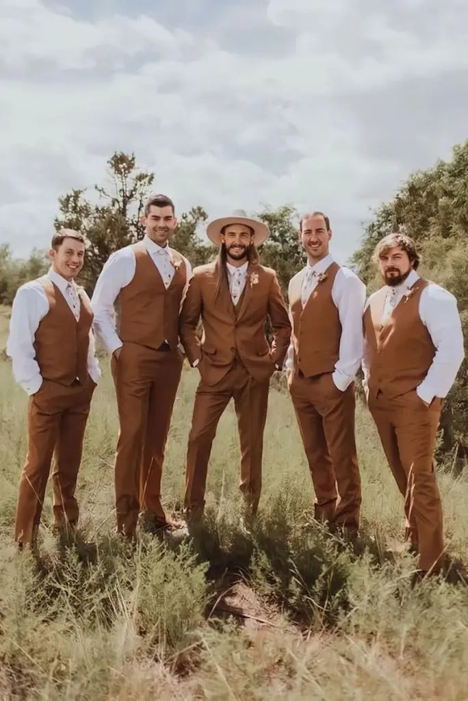 Men Rust Half Wedding Suit Groomsmen Jacket Classic Rust Sainly 58 Men Rust Half Wedding Suit Groomsmen Jacket Classic Rust Sainly 58
